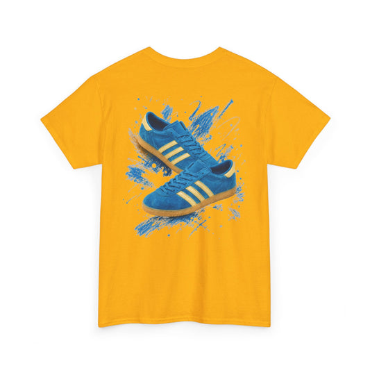 Yellow Casuals On The Terrace tee, detail view