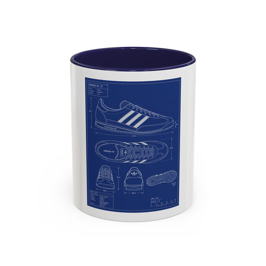 Sneaker Blueprint Coffee Mug — Athletic Shoe Design Accent Mug (11/15oz)
