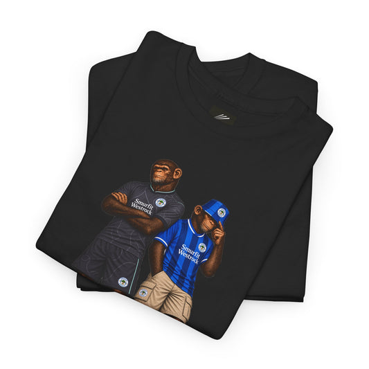 Wigan Athletic Smurfit Westrock Era Duo terrace t-shirt in black - On The Terrace casual wear
