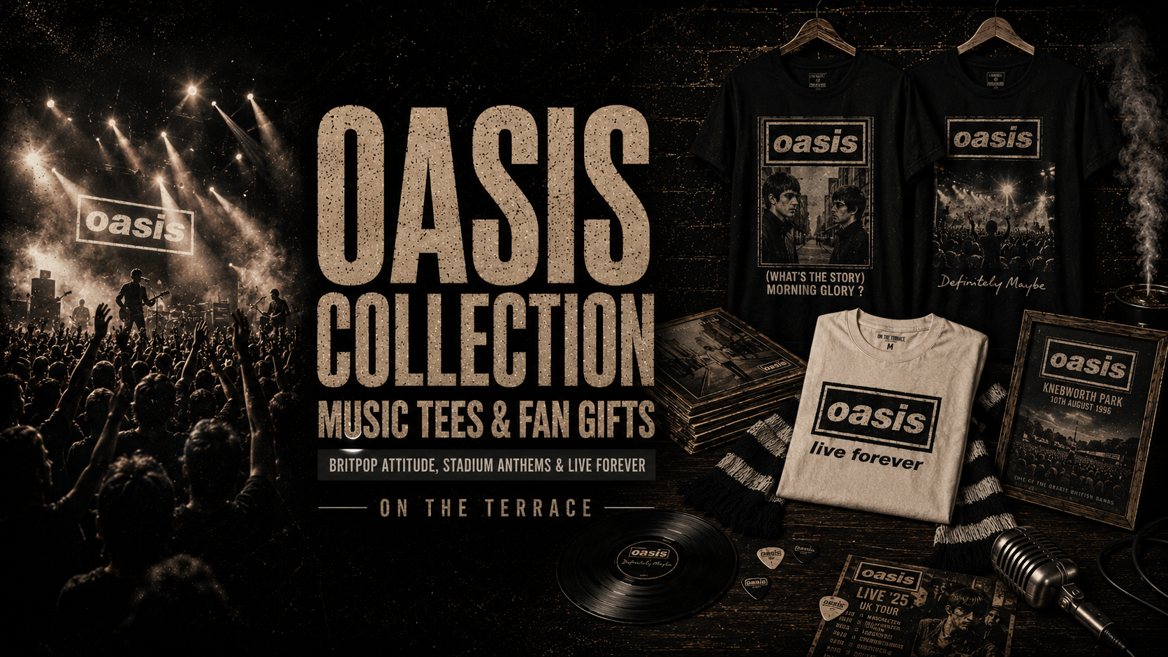 Oasis T-Shirts & Gifts | Britpop & Terrace Style – On The Terrace