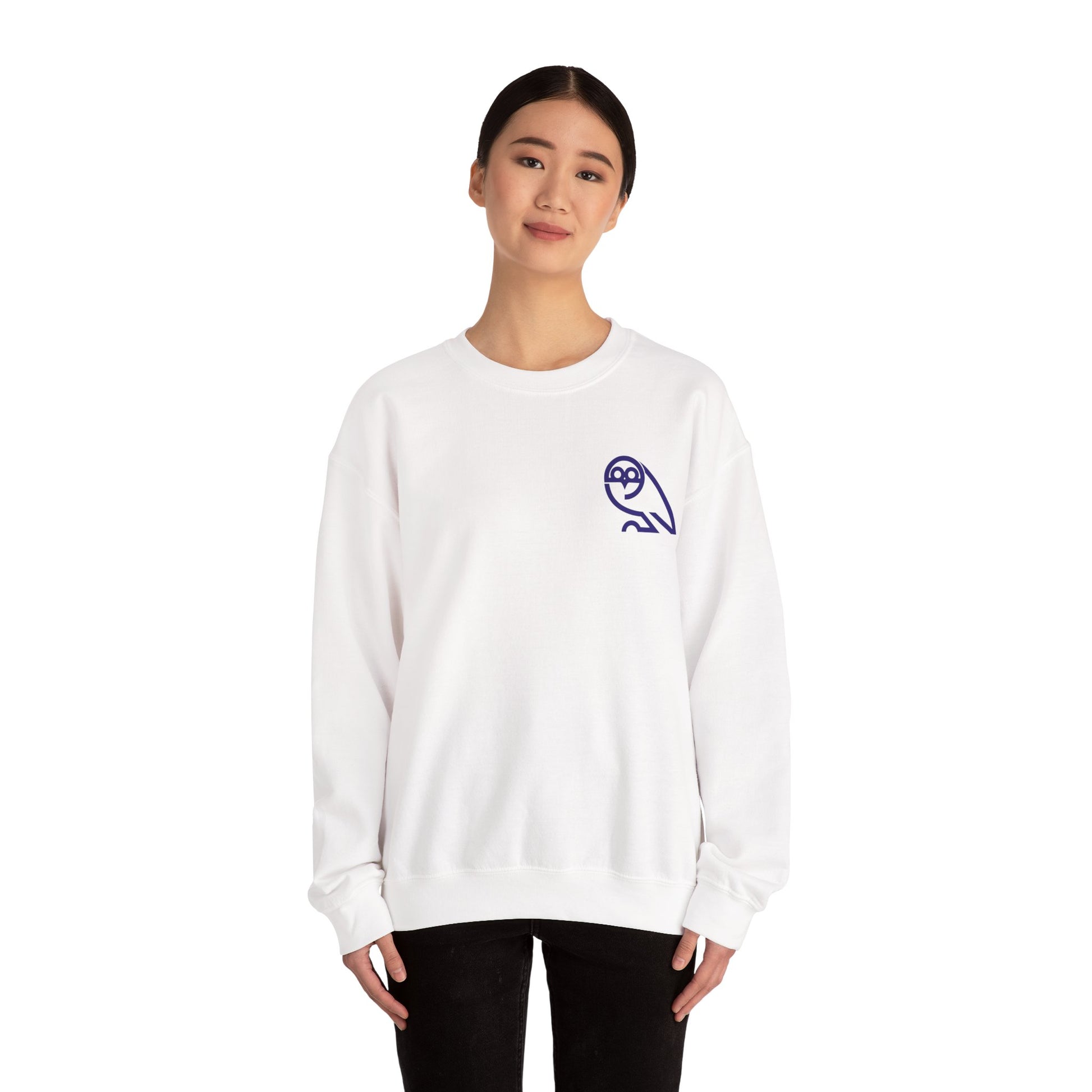 Owl Outline Crewneck Sweatshirt - On The Terrace