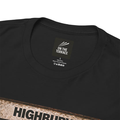 Arsenal Station Bench Trio terrace t-shirt in black, heavy cotton fabric detail - On The Terrace casual wear