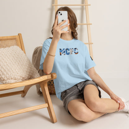 MCFC vintage trainers graphic T-shirt in light blue by On The Terrace