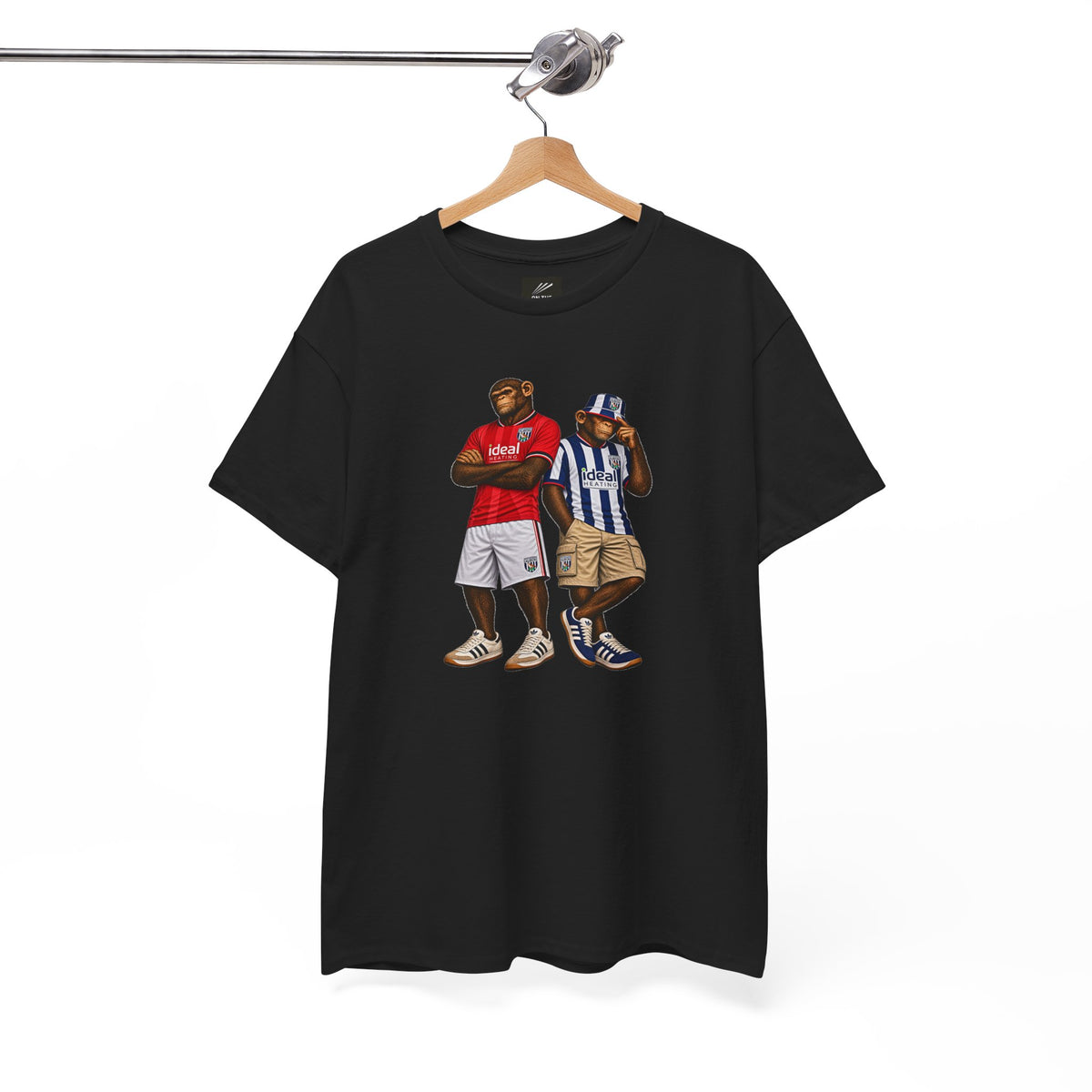 West Bromwich Albion Ideal Heating Era Duo terrace t-shirt in black, back view - On The Terrace casual wear