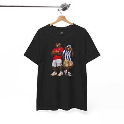 West Bromwich Albion Ideal Heating Era Duo terrace t-shirt in black, back view - On The Terrace casual wear