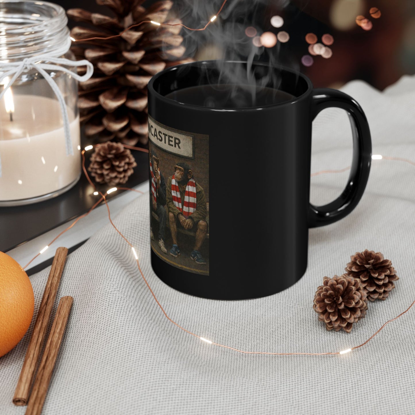 Doncaster Football Fans Black Mug — Ceramic 11oz/15oz Tea Coffee Cup