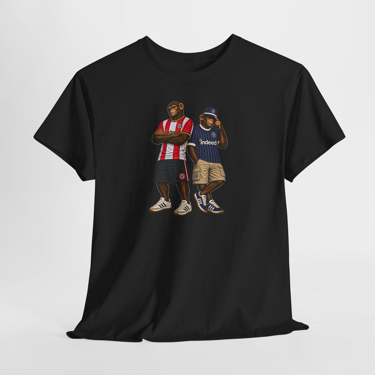 Brentford Indeed Era Duo terrace t-shirt in black, back view - On The Terrace casual wear