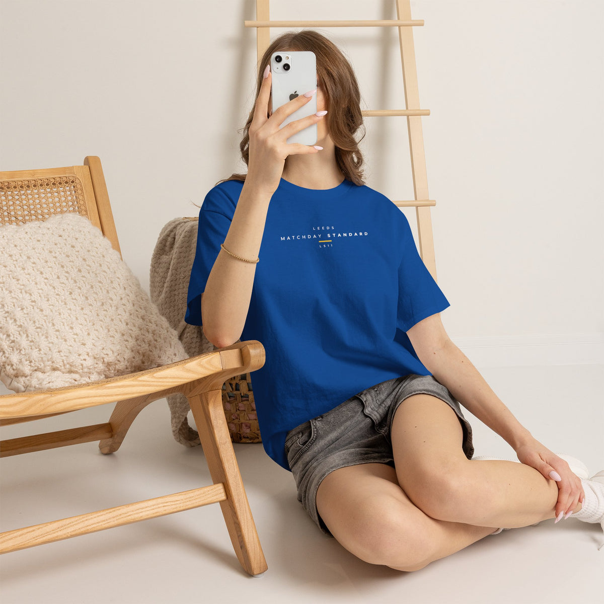 Leeds United Matchday Standard LS11 terrace t-shirt in royal blue - On The Terrace casual wear