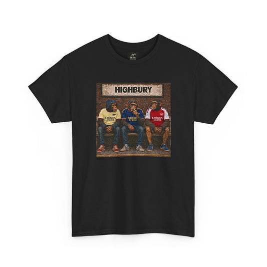 Arsenal Station Bench Trio terrace t-shirt in black - On The Terrace casual wear
