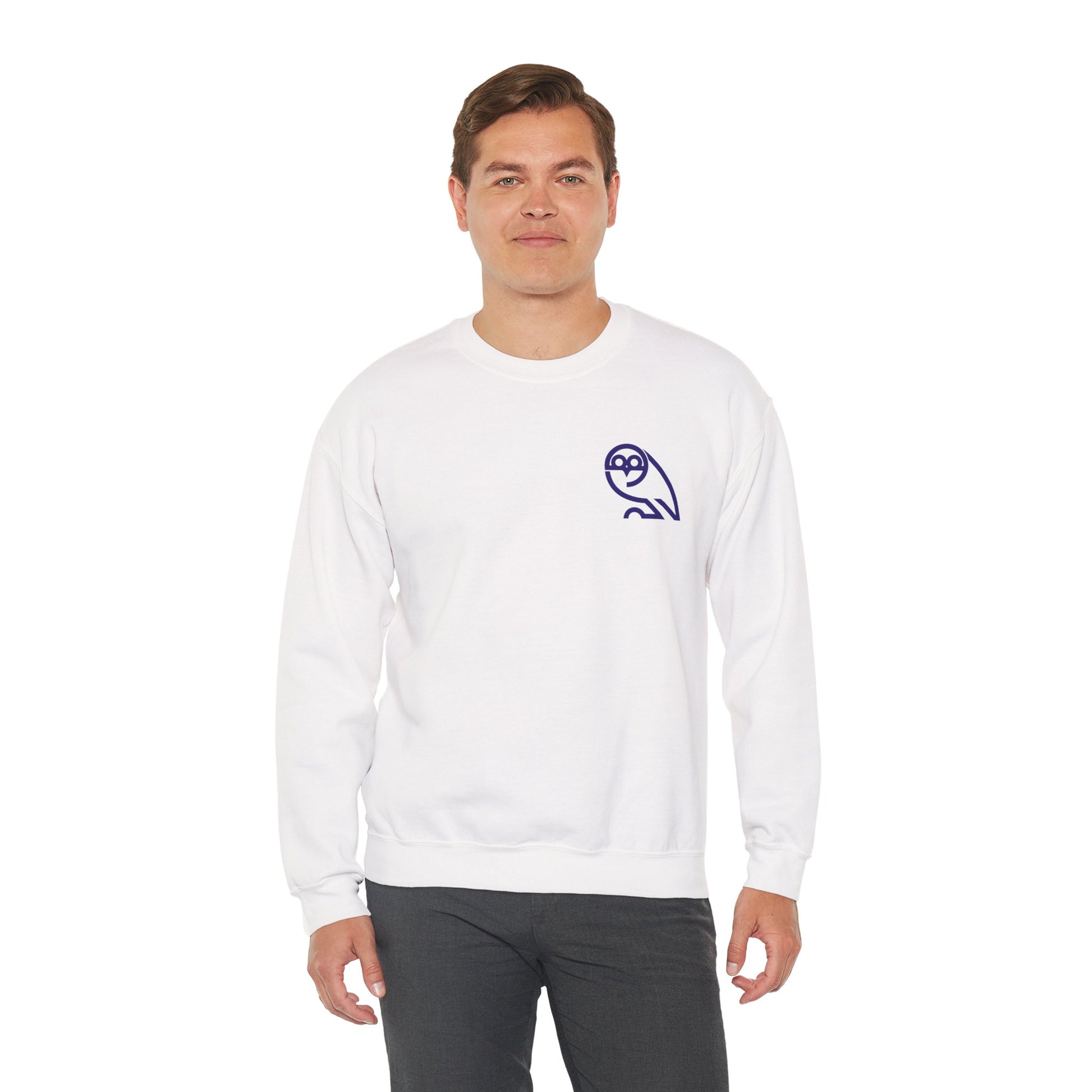 Owl Outline Crewneck Sweatshirt - On The Terrace