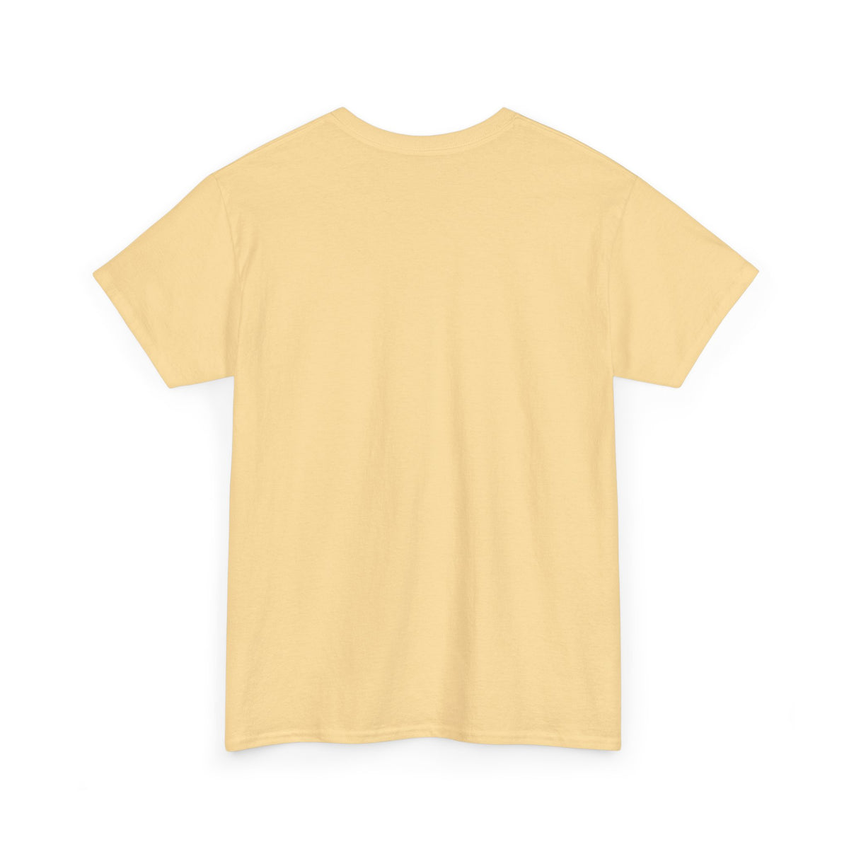 Back of the pale yellow Terrace Code T-shirt, plain with no print