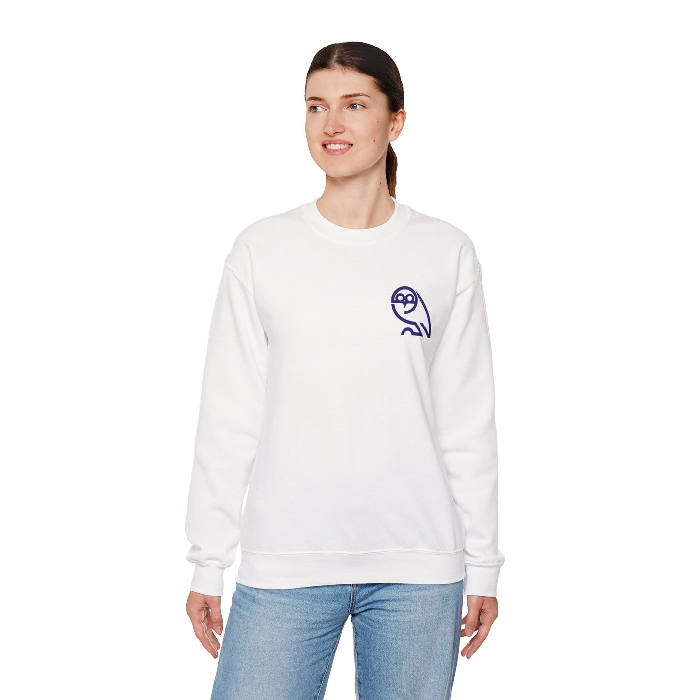 Owl Outline Crewneck Sweatshirt - On The Terrace