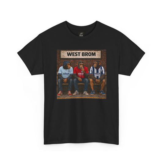 West Bromwich Albion Station Bench Trio terrace t-shirt in black - On The Terrace casual wear