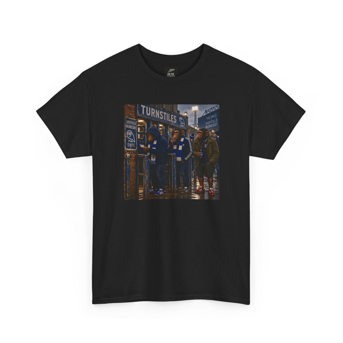 Sheffield Wednesday Turnstiles terrace t-shirt in black - On The Terrace casual wear