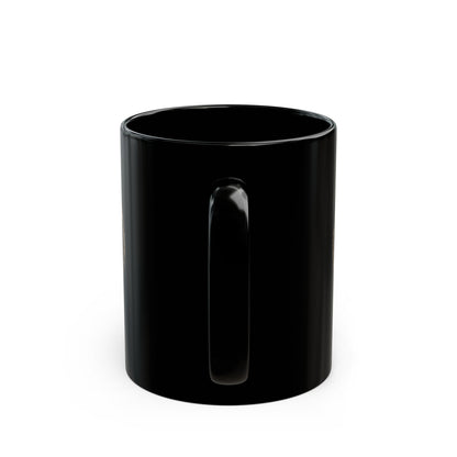 Black mug on a white background