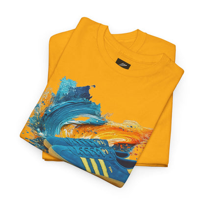 Retro Trainer Artwork Heavy Cotton T-Shirt – Yellow