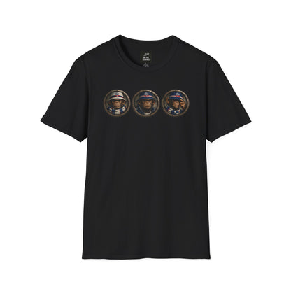 On The Terrace Northern Monkeys black graphic t-shirt featuring retro Bolton Wanderers inspired terrace casuals artwork.