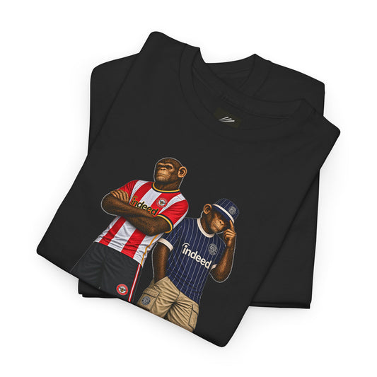 Brentford Indeed Era Duo terrace t-shirt in black, chest print detail - On The Terrace casual wear
