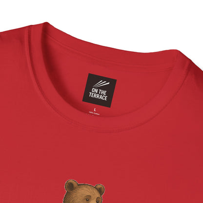 Man United Match T-Shirt in iconic red with soft cotton crewneck and 'On The Terrace' label, ideal for matchday wear and football fans.