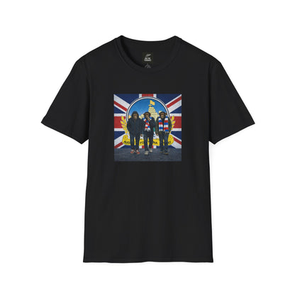 Black Linfield t-shirt on a white background