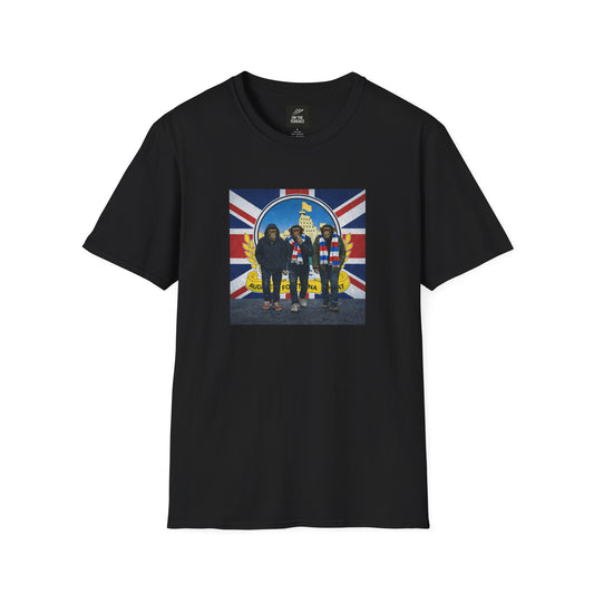 Black Linfield t-shirt on a white background