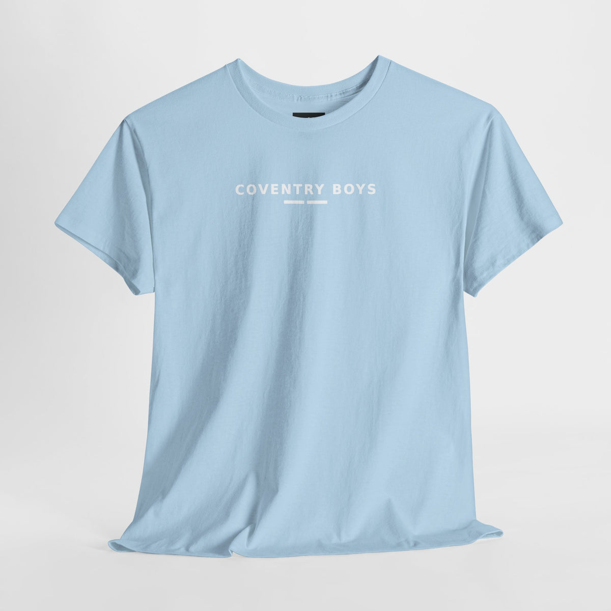 Sky blue Coventry Boys T-shirt laid flat