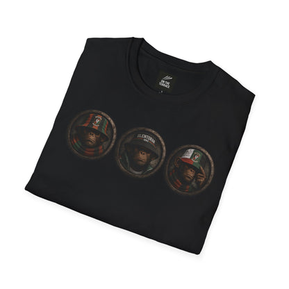 On The Terrace Northern Monkeys black graphic t-shirt featuring retro Hull City black and amber inspired terrace casuals artwork.