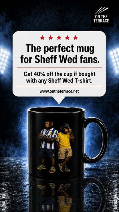 Sheffield Wednesday "Northern Monkeys" Retro Kit Ceramic Mug – On The Terrace - On The Terrace