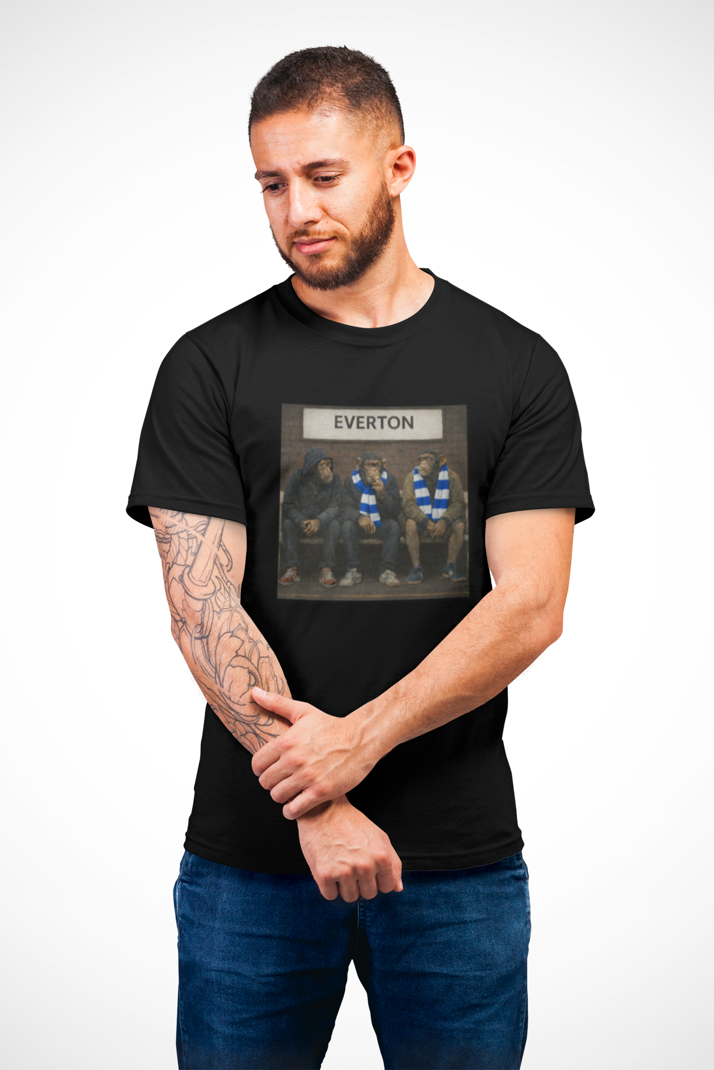 Retro Everton Tee - Exclusive "EVERTON" Station Tee from On The Terrace - On The Terrace