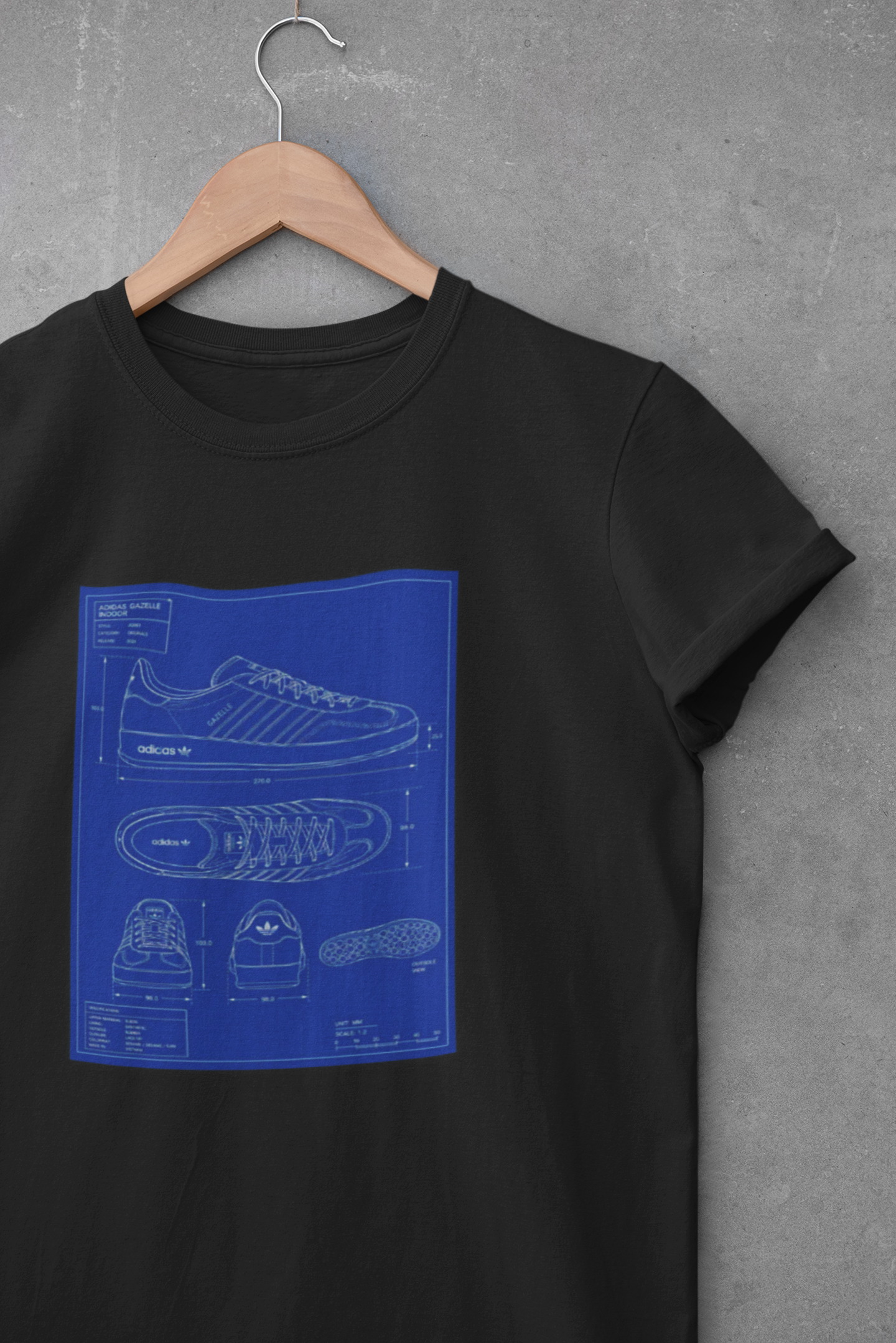 Adidas Gazelle Indoor Technical Blueprint T-Shirt | On The Terrace Exclusive - On The Terrace