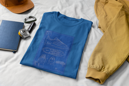 Adidas Gazelle Indoor Technical Blueprint T-Shirt | On The Terrace Exclusive - On The Terrace