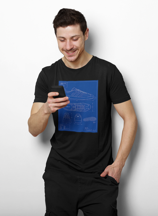 Adidas Gazelle Indoor Technical Blueprint T-Shirt
