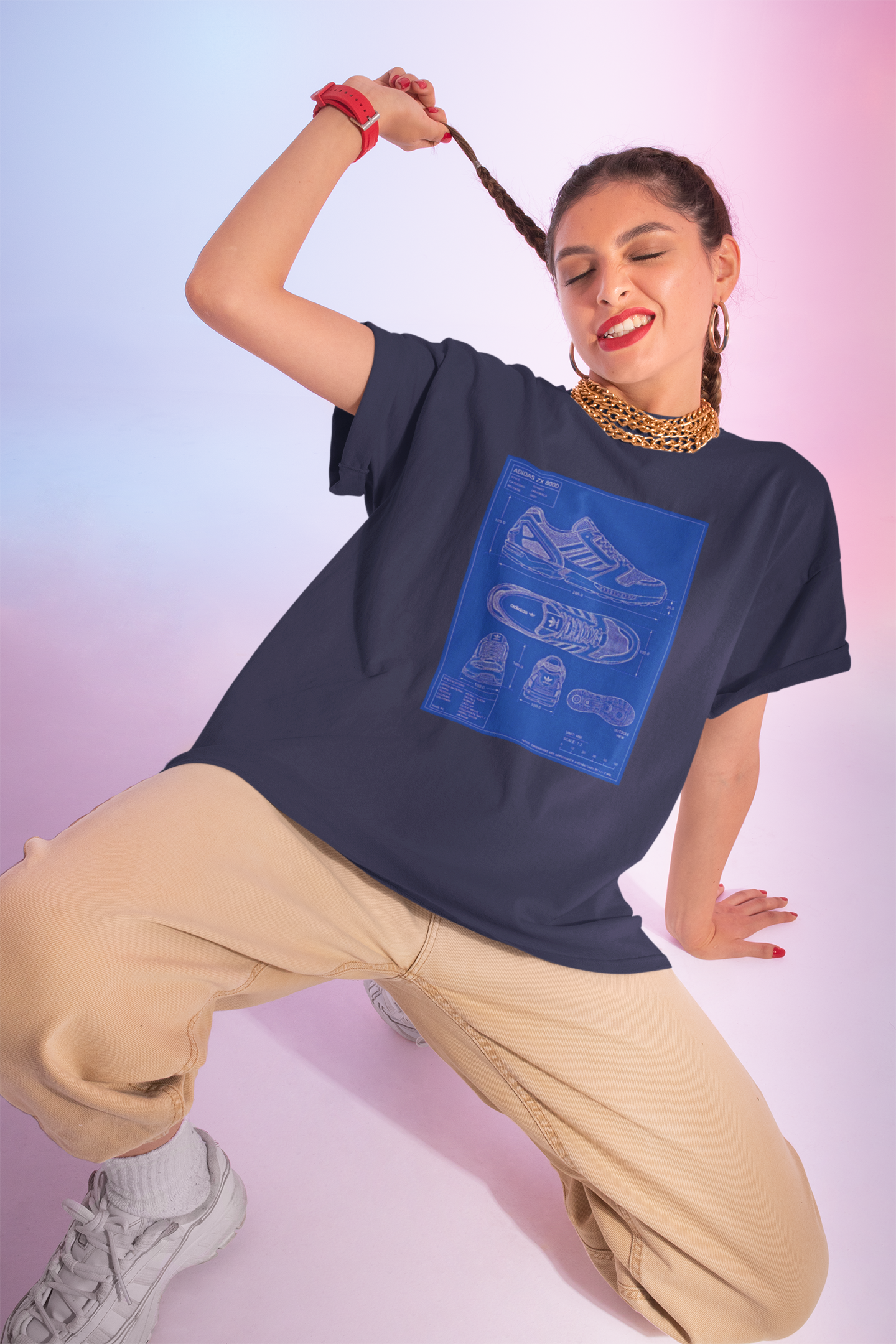Adidas ZX 8000 Technical Blueprint T-Shirt | On The Terrace Exclusive - On The Terrace