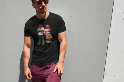 On The Terrace Northern Monkeys black t-shirt featuring retro Doncaster Rovers inspired casuals graphic