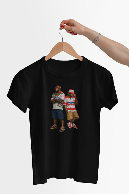 On The Terrace Northern Monkeys black t-shirt featuring retro Doncaster Rovers inspired casuals graphic