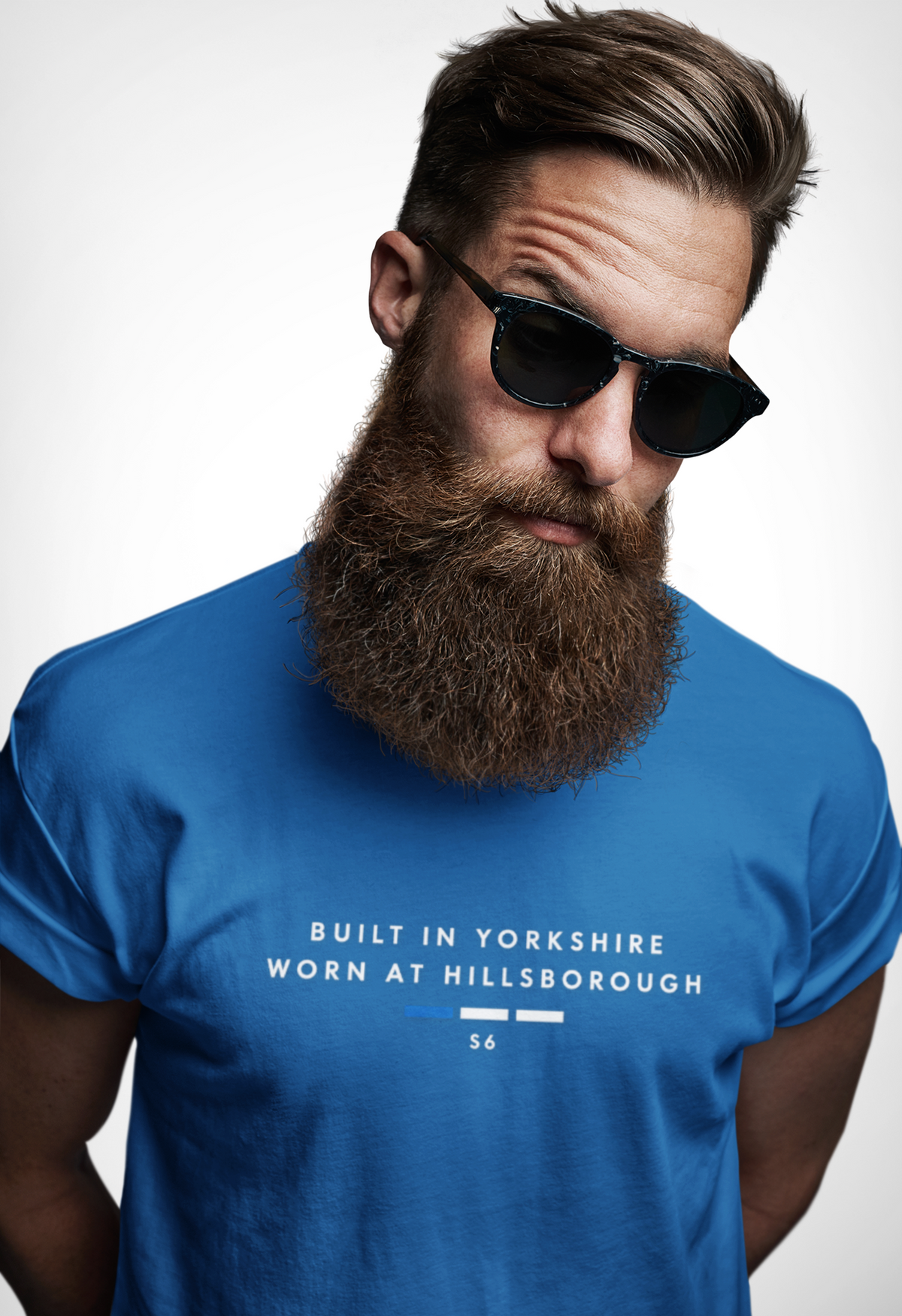 Sheffield Wednesday Matchday Standard S6 Stacked Edition terrace t-shirt in navy - On The Terrace casual wear
