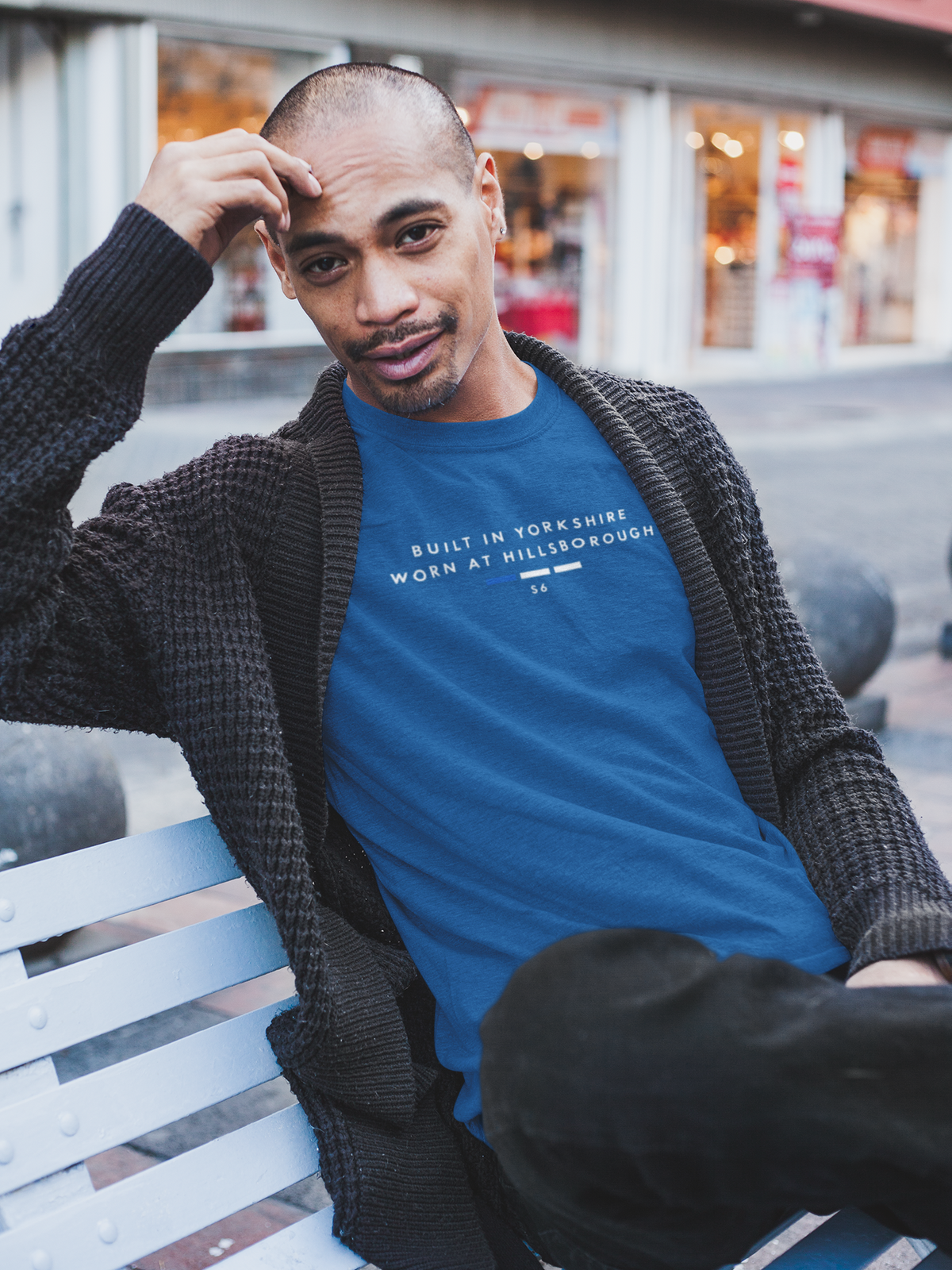 Sheffield Wednesday Matchday Standard S6 Stacked Edition terrace t-shirt in navy - On The Terrace casual wear