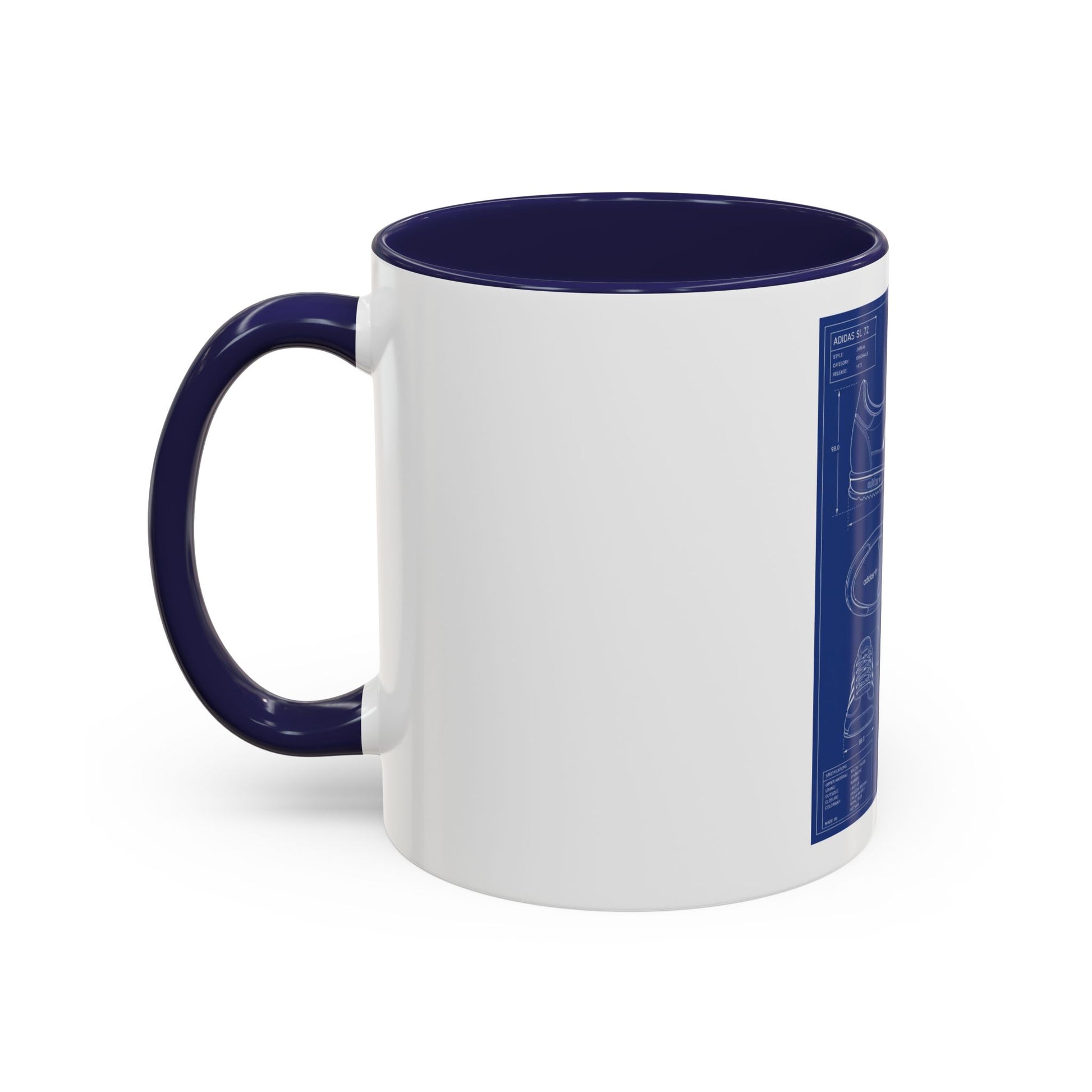 Sneaker Blueprint Coffee Mug — Athletic Shoe Design Accent Mug (11/15oz) - On The Terrace