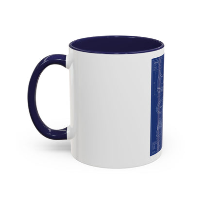 Sneaker Blueprint Coffee Mug — Athletic Shoe Design Accent Mug (11/15oz) - On The Terrace