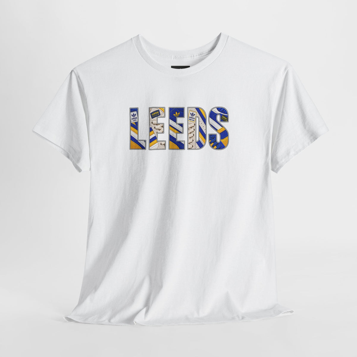 Leeds United LEEDS Trainer Graphic t-shirt in white styled for matchday - On The Terrace casual wear