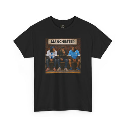Manchester City Station Bench Trio terrace t-shirt in black - On The Terrace casual wear