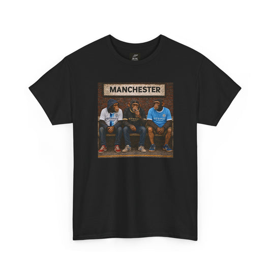 Manchester City Station Bench Trio terrace t-shirt in black - On The Terrace casual wear