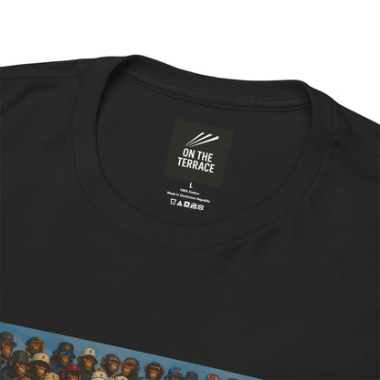 Black Sgt. Pepper Casuals T-shirt showing music and terrace culture artwork