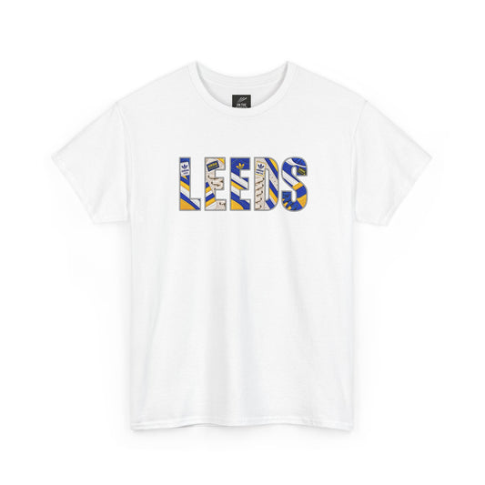 Leeds United LEEDS Trainer Graphic terrace t-shirt in white - On The Terrace casual wear