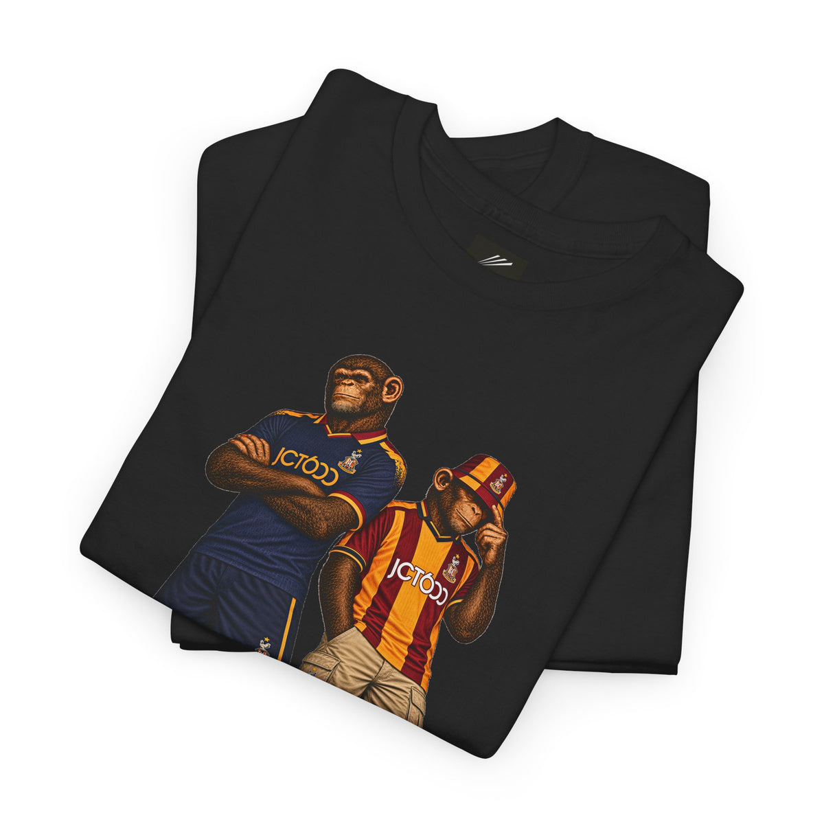 Bradford City JCT600 Era Duo terrace t-shirt in black, chest print detail - On The Terrace casual wear