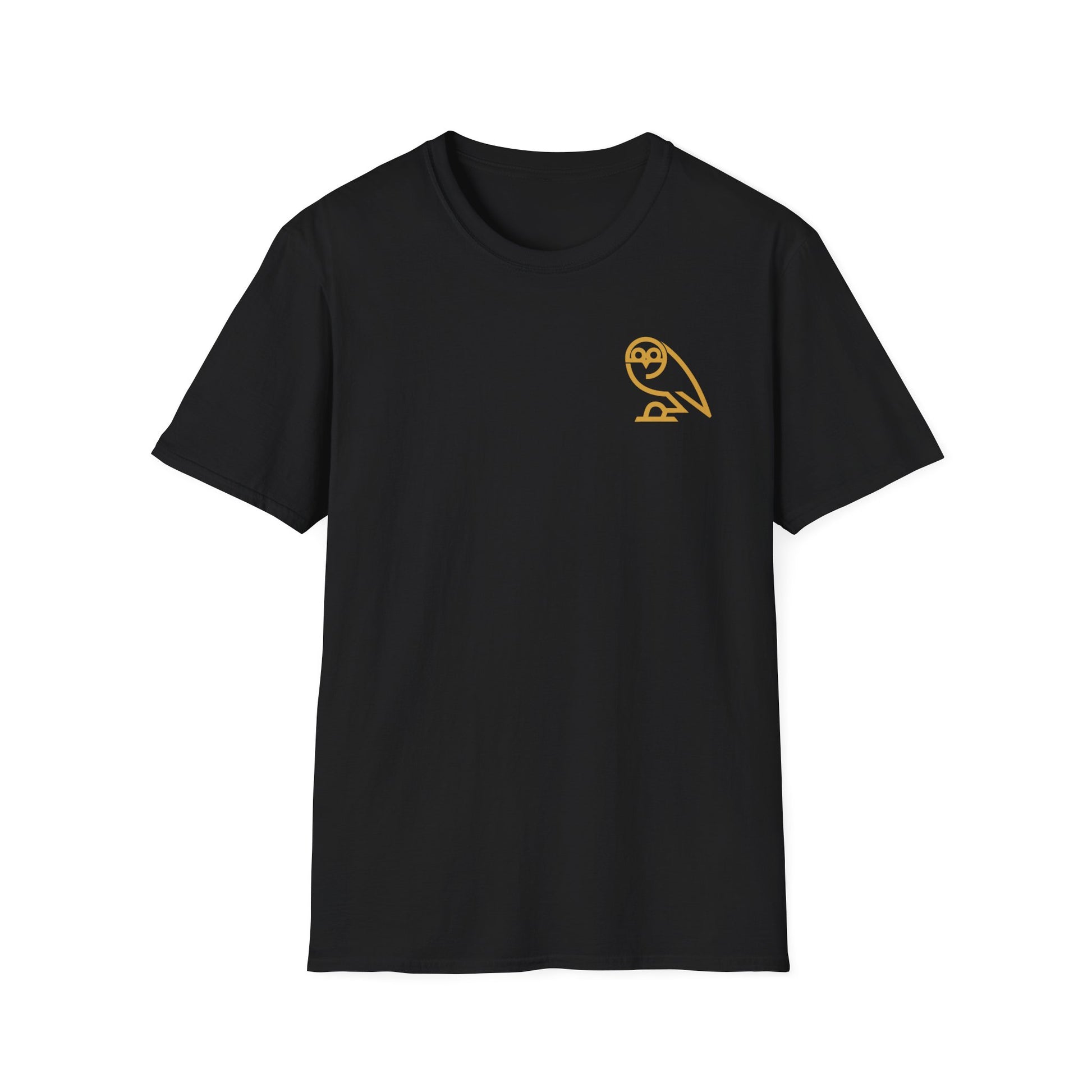 Black SWFC Retro Owl T-shirt with minimalist owl graphic