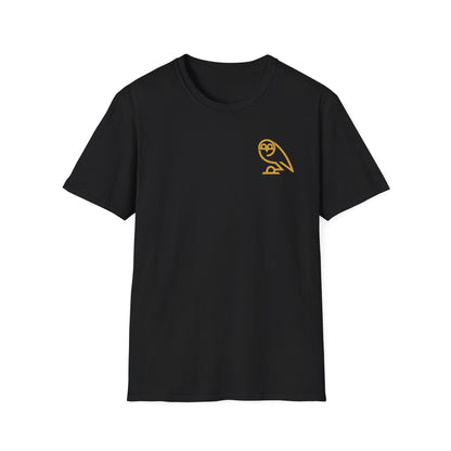 Black SWFC Retro Owl T-shirt with minimalist owl graphic
