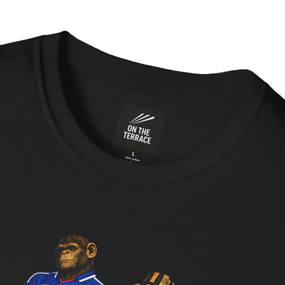 On The Terrace Northern Monkeys black graphic t-shirt featuring retro Hull City black and amber inspired terrace casuals artwork.