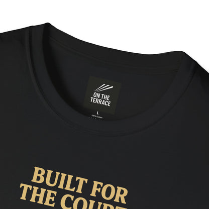 Black Built For The Court Owned By The Street retro sneaker graphic t-shirt