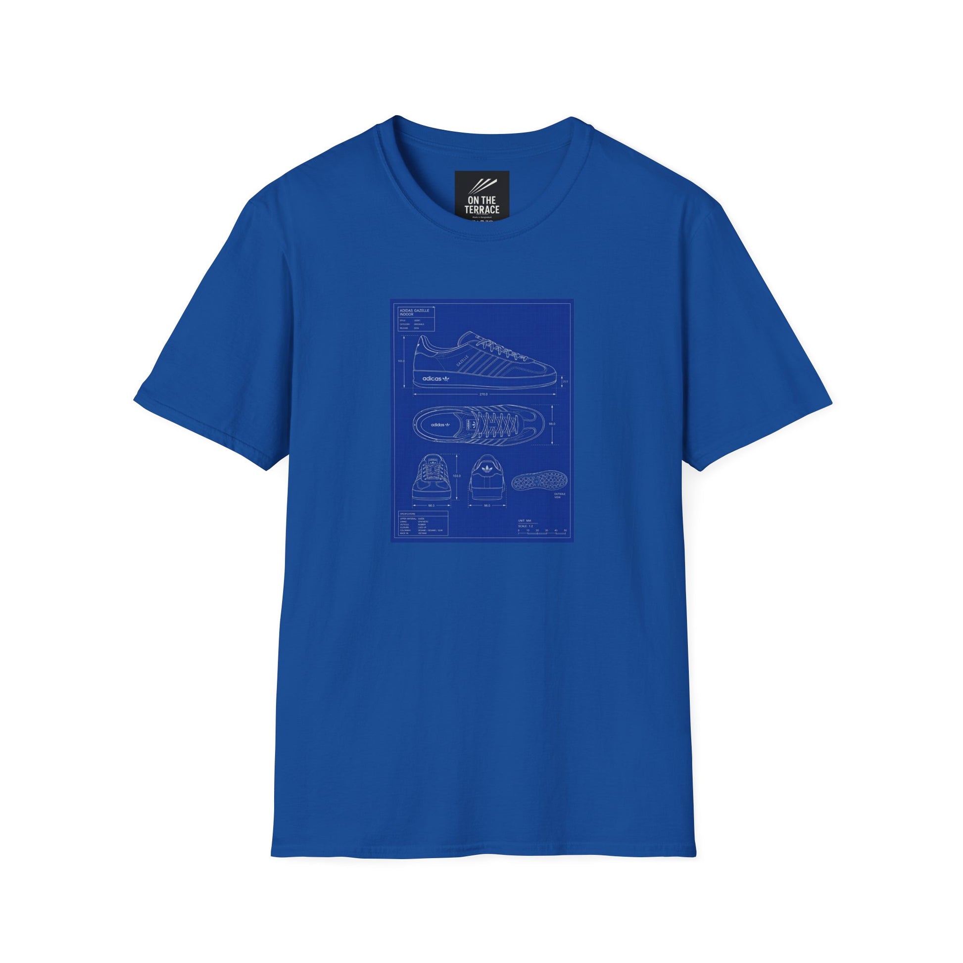 Adidas Gazelle Indoor Technical Blueprint T-Shirt | On The Terrace Exclusive - On The Terrace